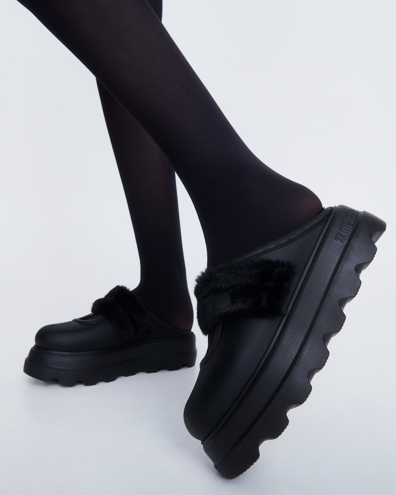 Melissa Clog Platform Warm Matt Black