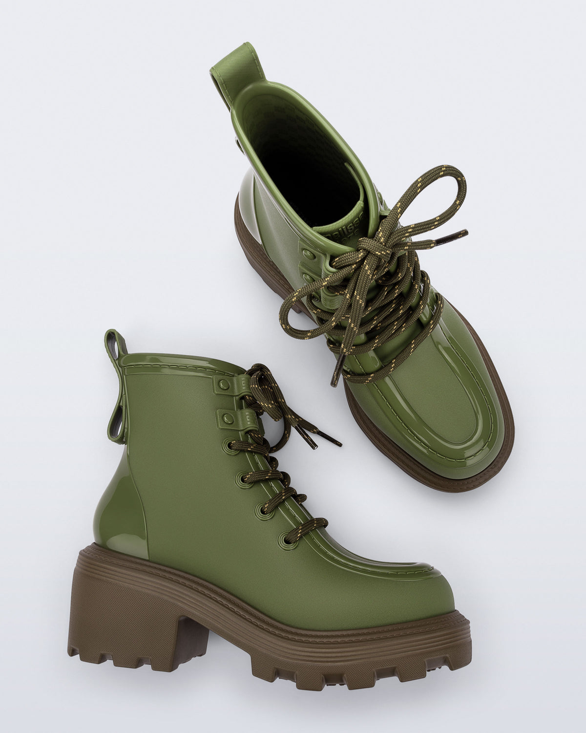 Melissa Track Boot Green/Brown