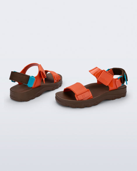 Melissa Kick Off Sandal Low Brown/Orange