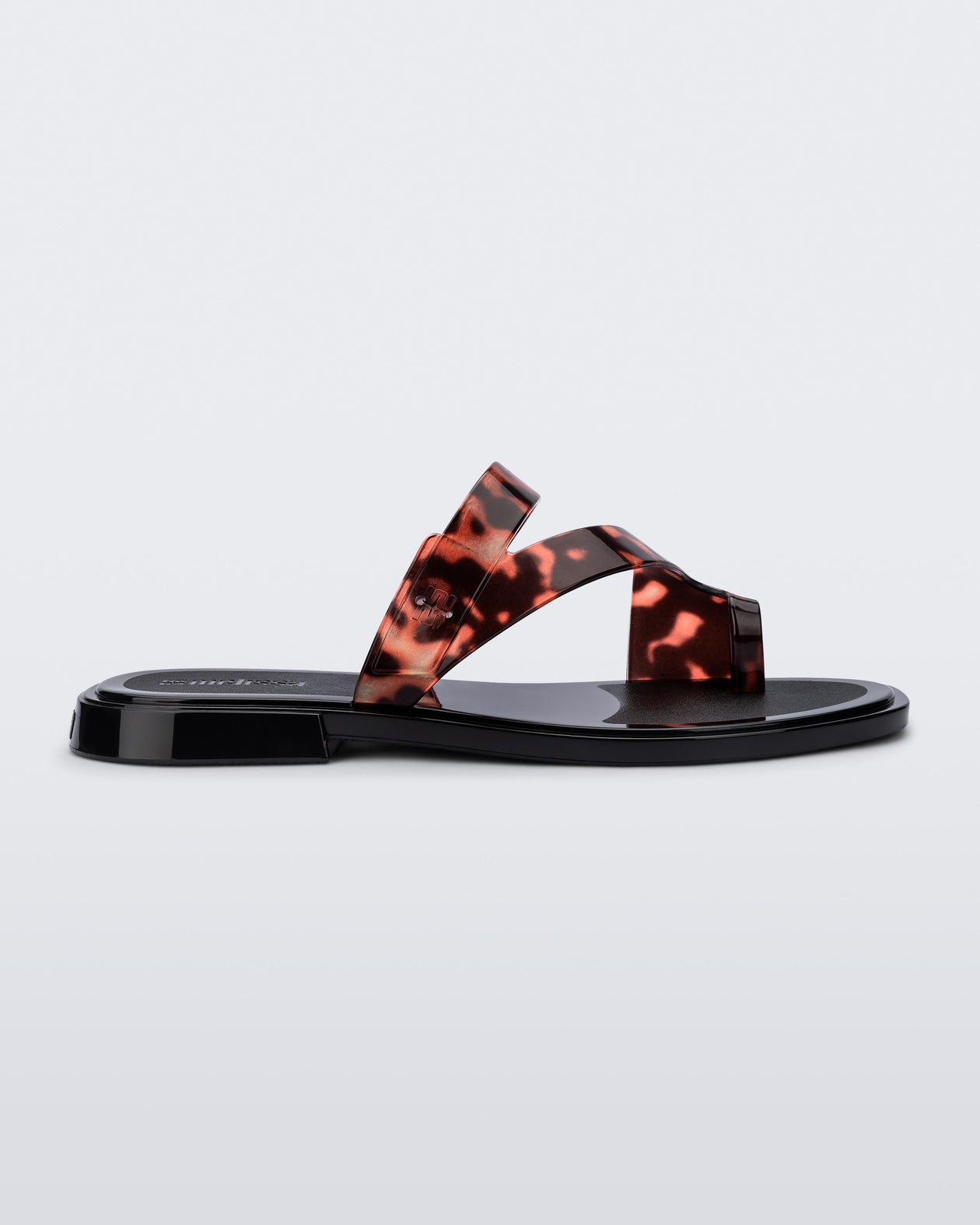 Melissa Cassie Slide Black/Clear Tortoise