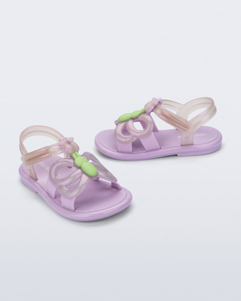 Mini Melissa Hip Butterfly Lilac/Pearlish