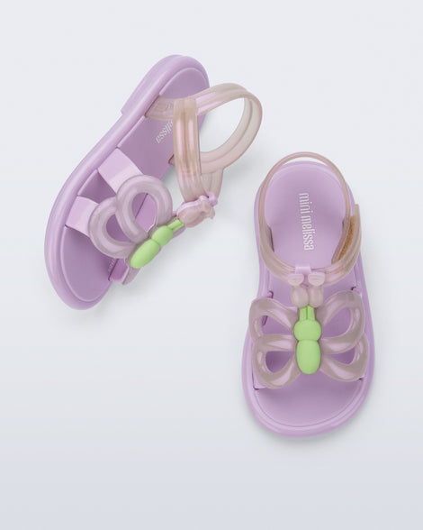 Mini Melissa Hip Butterfly Lilac/Pearlish