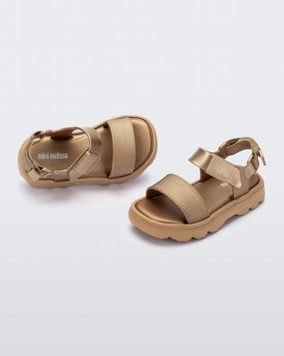 Product element, title Kick Off Sandal in Gold
 price €65,00