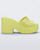 Side view of a Melissa Posh platform slide in Yellow