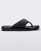 Side view of a black Float flip flop