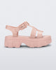 Side view of a light pink Ella platform adult sandal