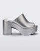 Side view of a Light silver Mule Hype Platform