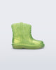 Side view of a pearly green Texas baby boot