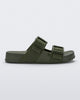Side view of a green Cozy M Love adult slide