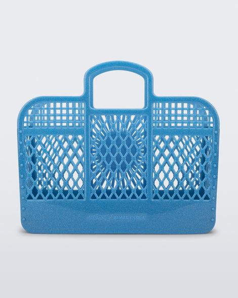 Back view of the glitter blue Bag + Bimba y Lola