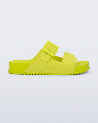 Side view of a green Cozy Connection slide