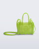 Front view of the green Small Jelly Shopper x Telfar bag