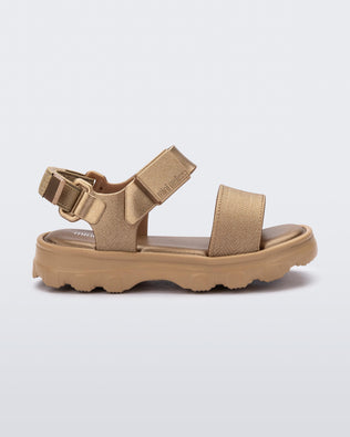 Product element, title Kick Off Sandal in Gold
 price €65,00