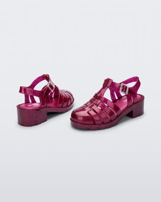 Product element, title Possession Heel in Glitter Dark Pink
 price €55,00