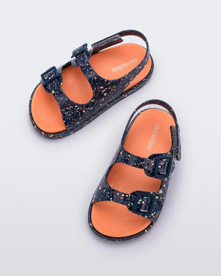 Product element, title Wide Sandal in Blue/Orange
 price €29,20