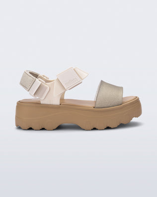 Product element, title Kick Off Sandal in Beige/Glitter
 price €129,90