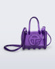 Front view of the purple Small Jelly Shopper x Telfar bag